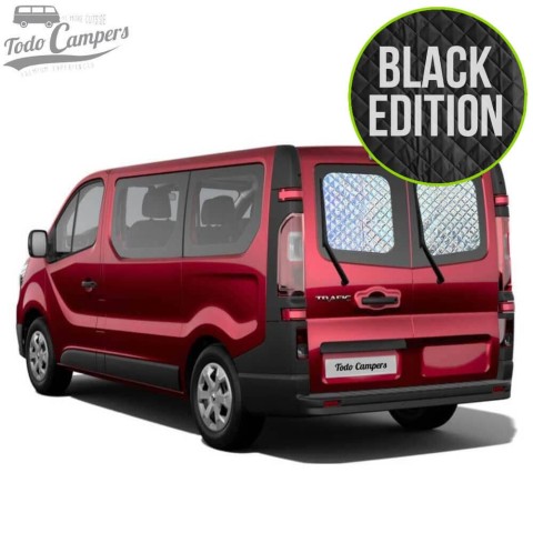 Aislantes térmicos BLACK EDITION para Trafic, Vivaro, Talento y NV300 desde 2015 - Apertura trasera: doble puerta