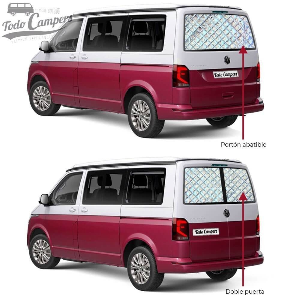 Aislantes térmicos de Apertura Trasera BLACK EDITION para Volkswagen T5, T6 y T6.1