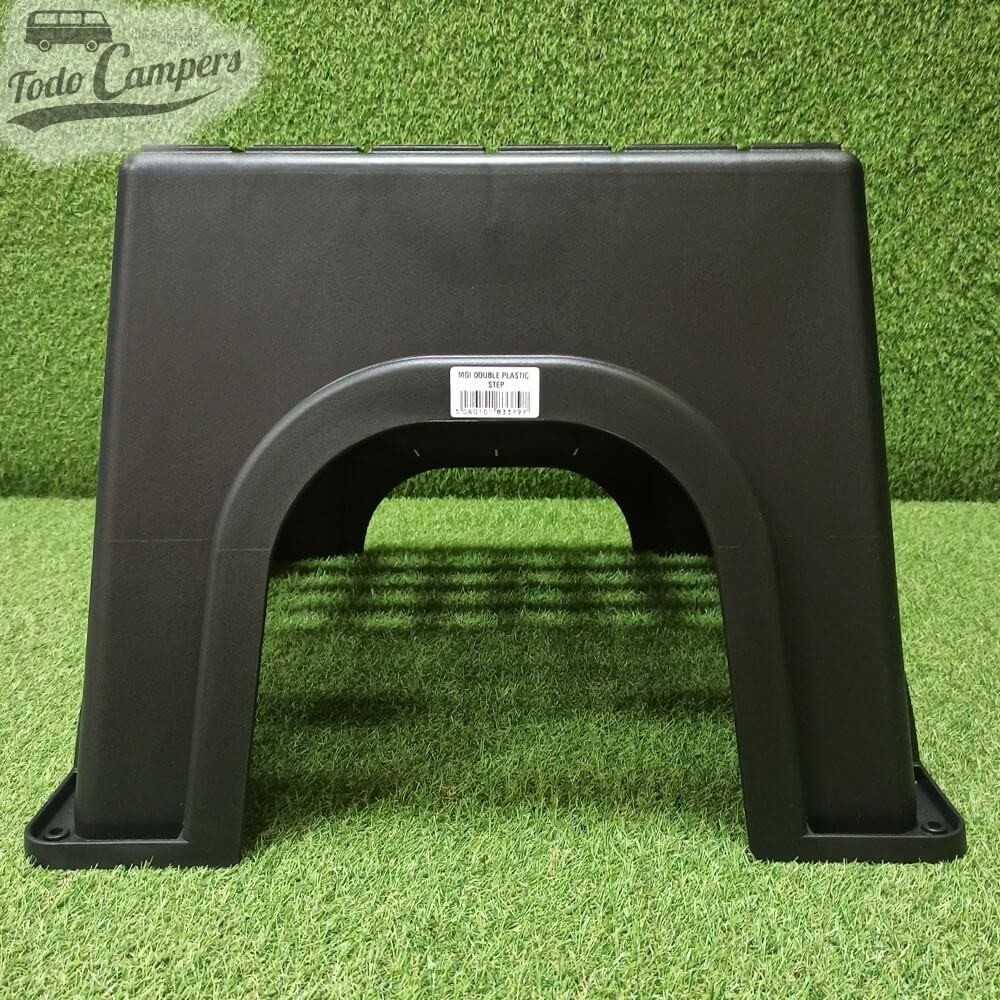 Vista trasera del escalón de dos peldaños