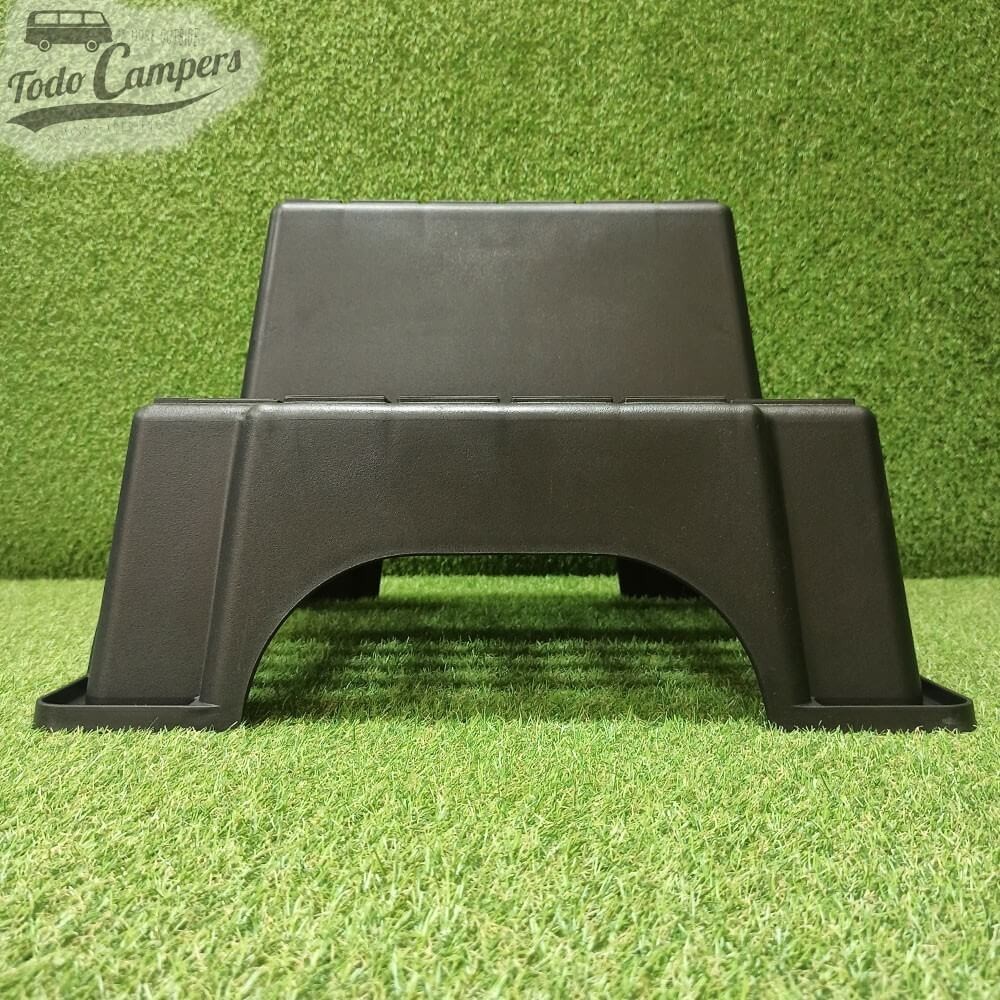 vista frontal del peldaño doble Milenco