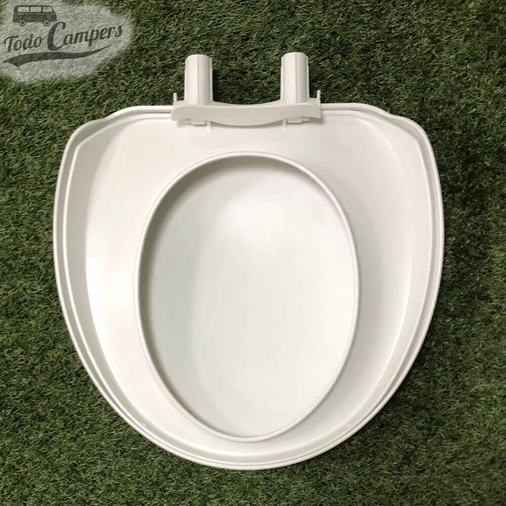 Vista inferior del asiento del WC Serie C400 de Thetford