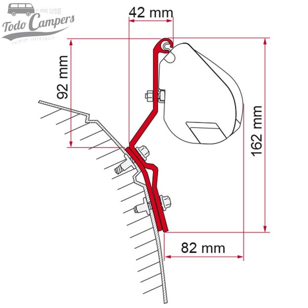 Soporte para toldo Fiamma F35 Pro para Volkswagen T4