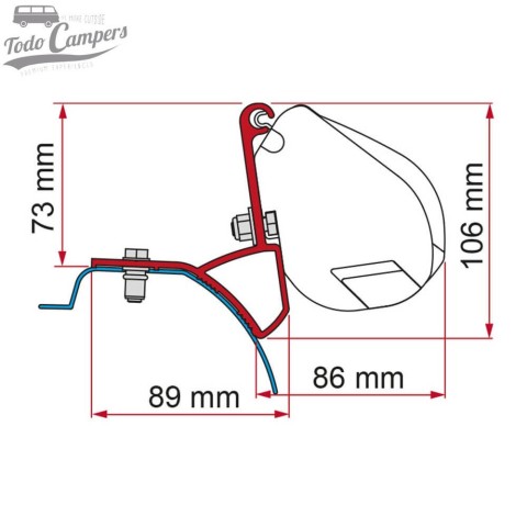 Soporte para toldo Fiamma F35 Pro para Trafic, Vivaro, Talento y NV300 desde 2015