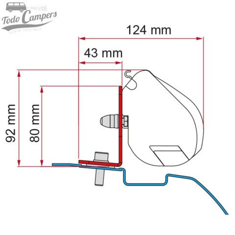 Soporte para toldo Fiamma F35 Pro para Nissan NV200