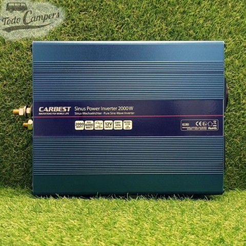 Inversor de 12V a 230V de Onda pura CARBEST - 2000W