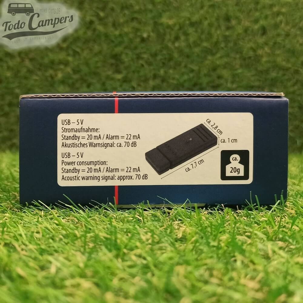 medidas do Detector de gases USB GasStick