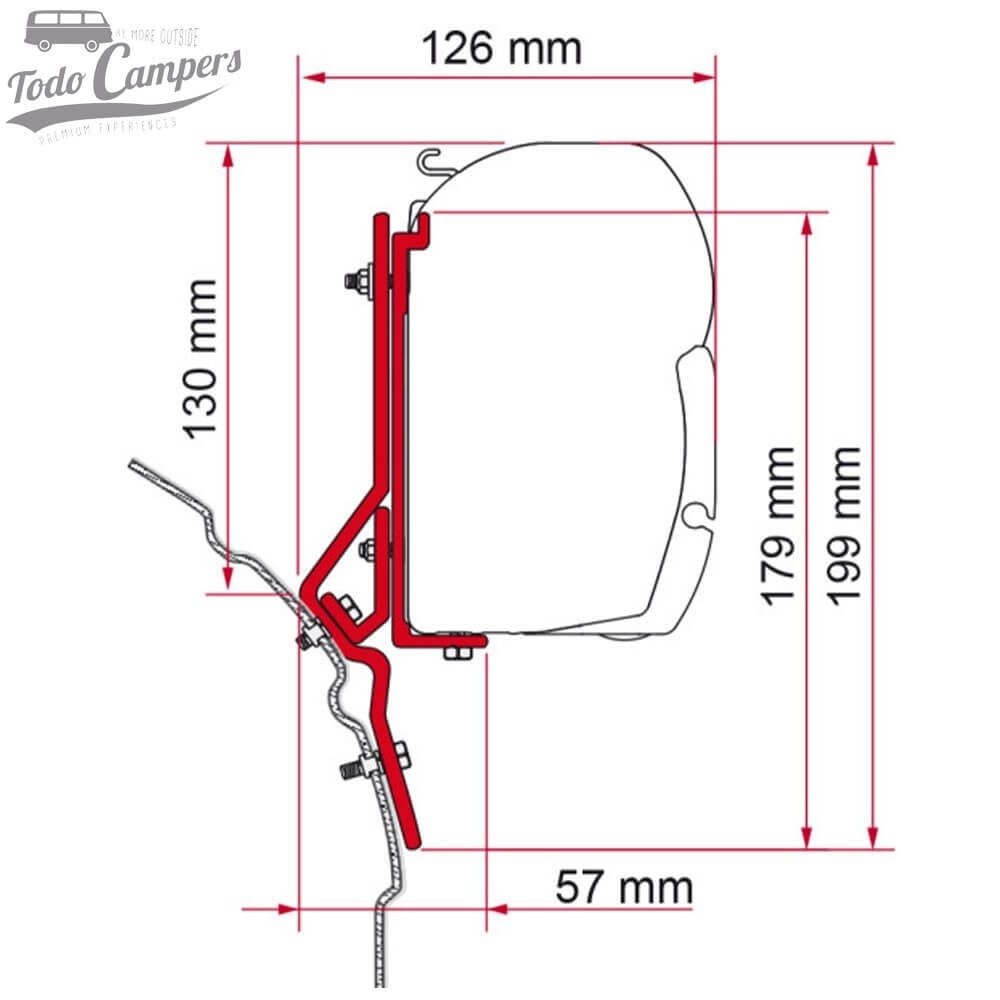 Suporte para toldo Fiamma F45s para Volkswagen T4