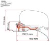 Soporte para toldo Fiamma F80s para Ducato, Jumper y Boxer desde 2007 y Movano desde 2021