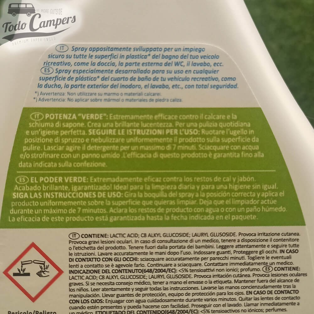 instrucciones del Bathroom Cleaner de Thetford