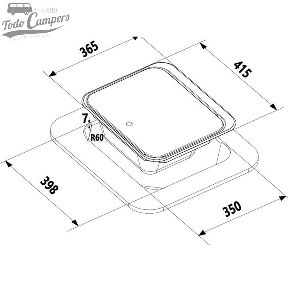 medidas do lava-loiças Carbest 70144