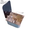 Fregadero con tapa de cristal y grifo Carbest - 32,2 x 35,2 x 15 cm