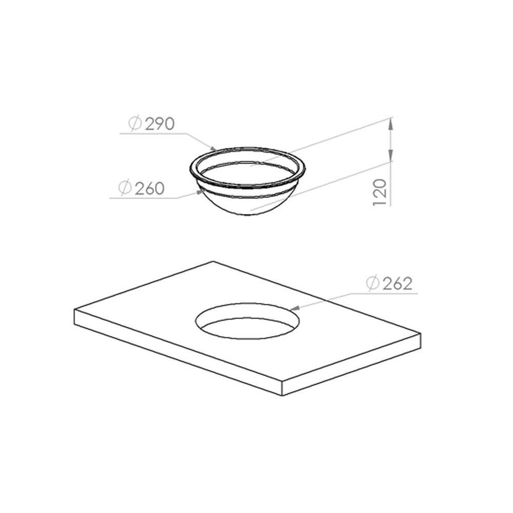 medidas del fregadero 70564