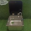 Fregadero con tapa de cristal y grifo Carbest - 32,2 x 35,2 x 15 cm
