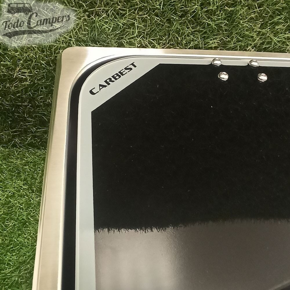 tampo de vidro de segurança de 8 mm.