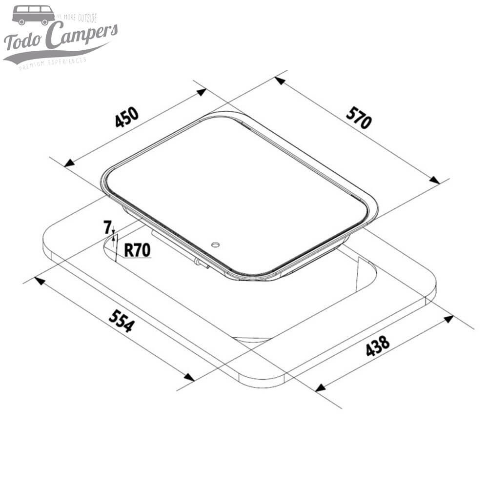medidas de la cocina de gas 70143