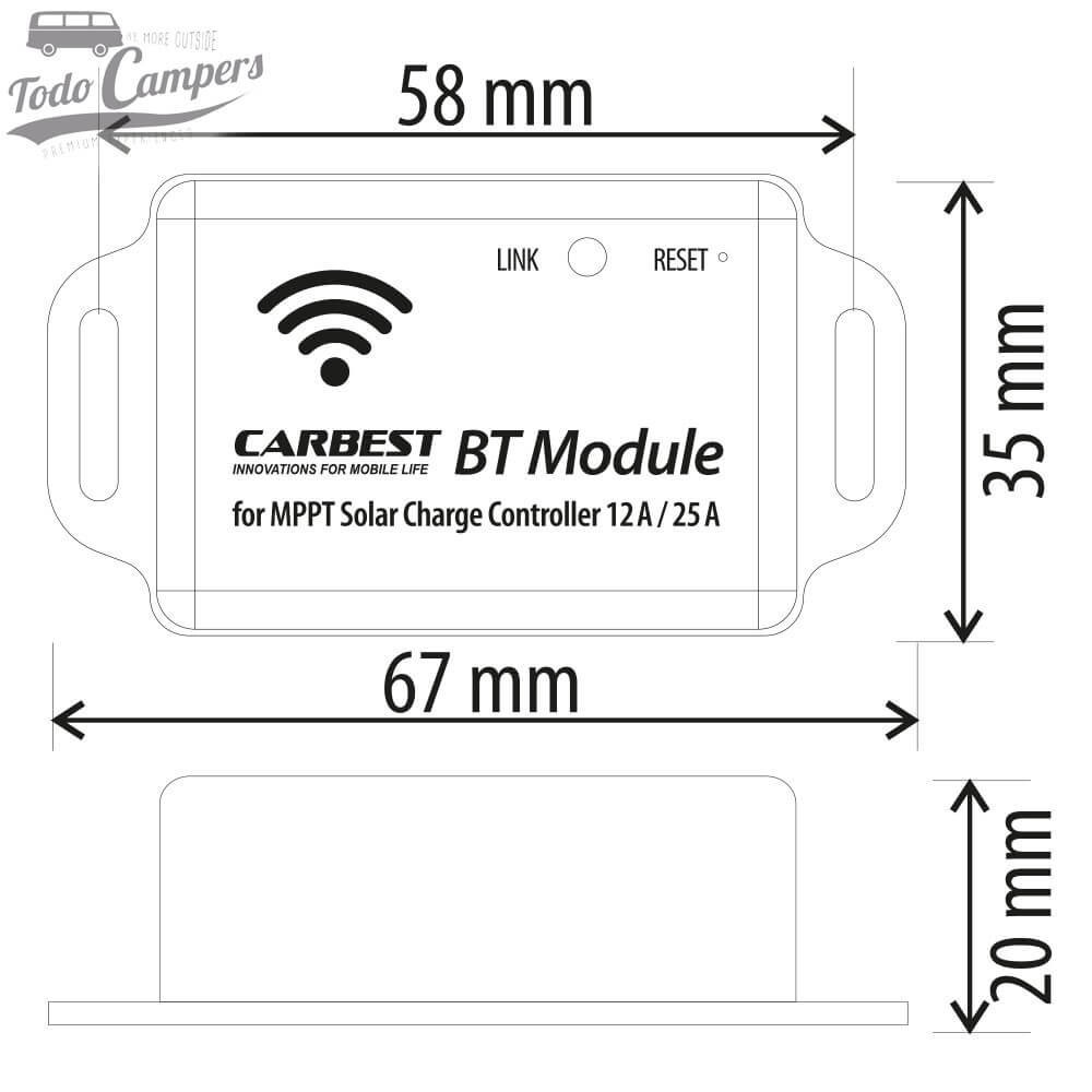 Medidas del módulo Bluetooth 851007