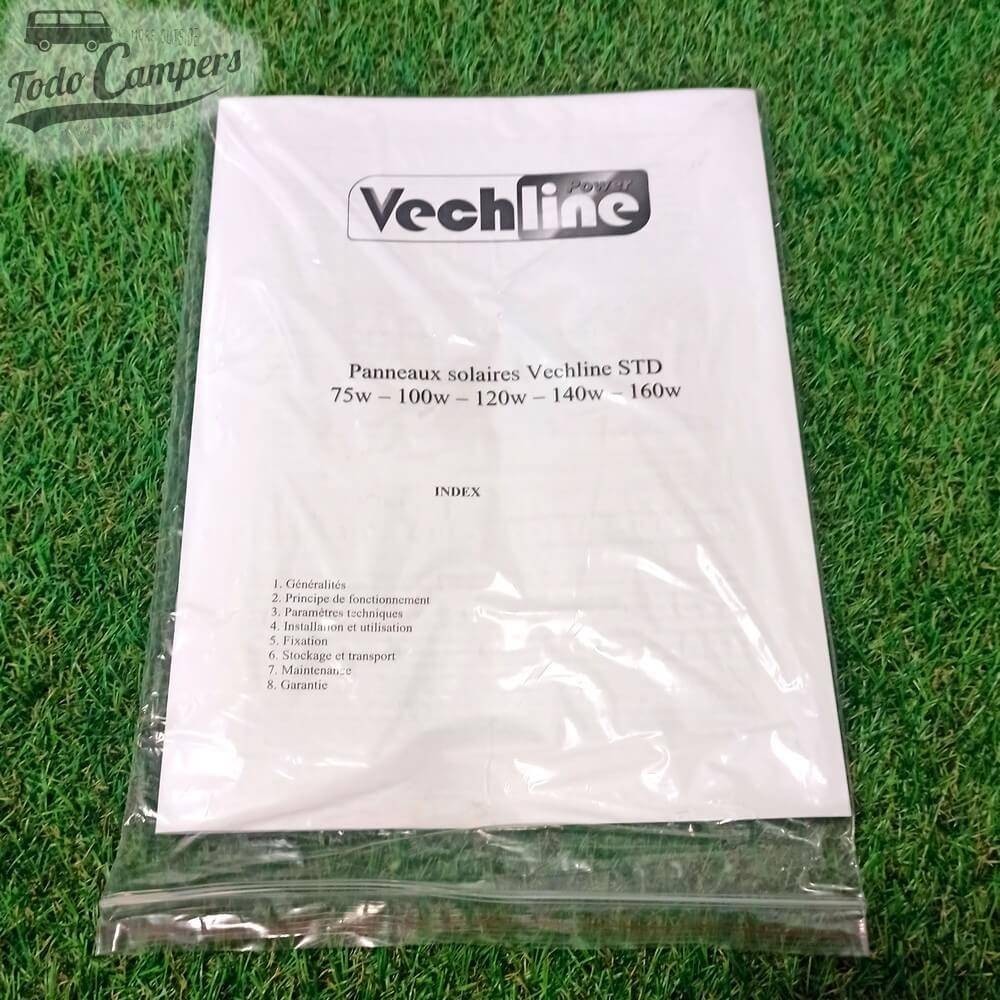 Instrucciones de la Placa solar rígida de 160W de Vechline