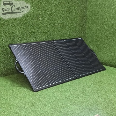 Placa solar portátil plegable BLACK PANEL 130W con regulador integrado - 130W