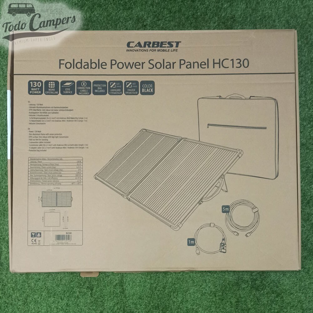 caixa do Painel solar portátil dobrável Carbest HC130