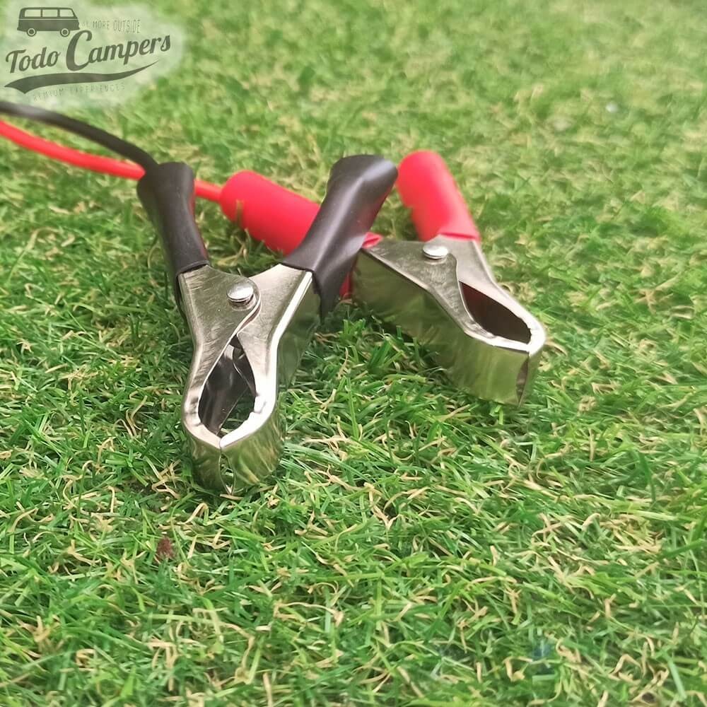 pinzas cocodrilo para carga de batería