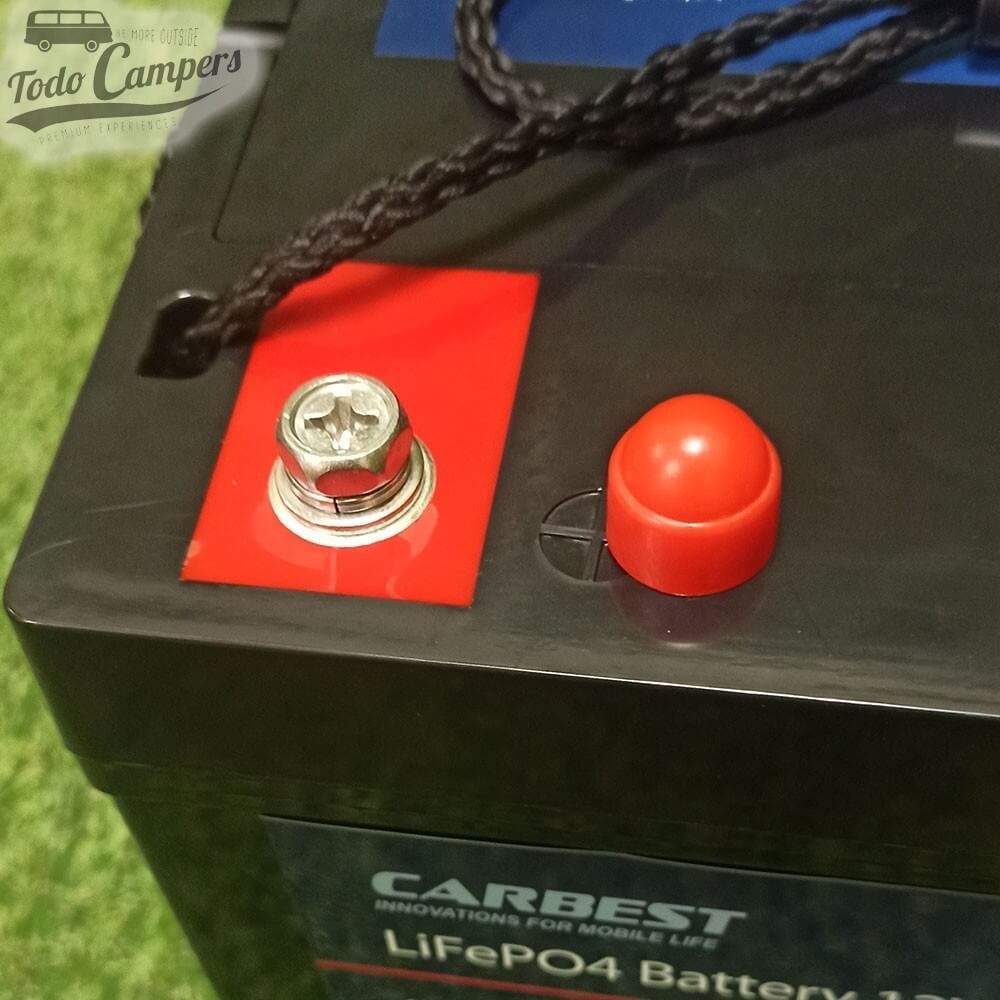 bornes de rosca M8 da bateria lítio Carbest