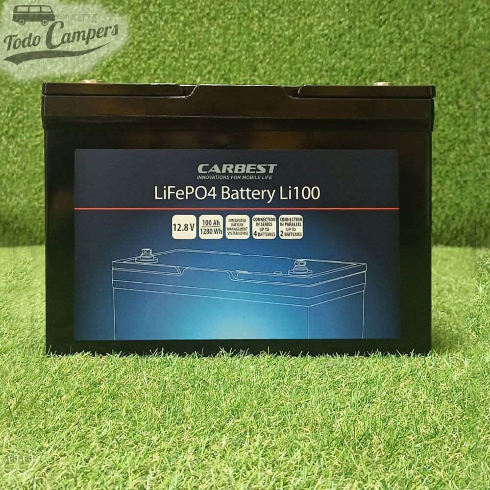 Batería de litio LiFePo4 Li100 (Especial Camper) de Carbest de 100 Ah