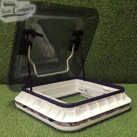 Claraboya Skylight de Carbest con LED y cúpula cristal de 45x40 cm