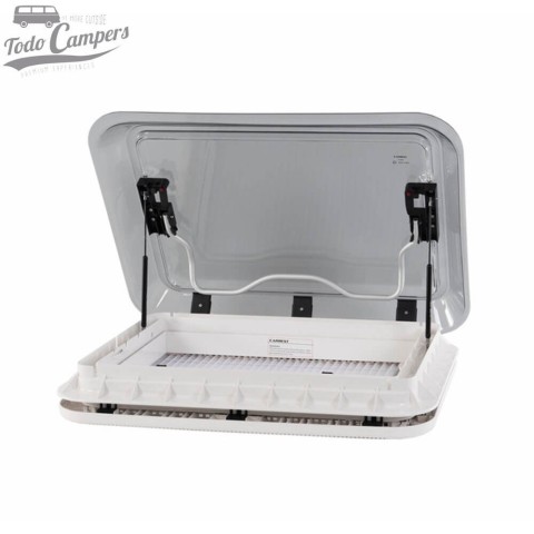 Claraboya Skylight de Carbest con LED y cúpula cristal de 70x50 cm