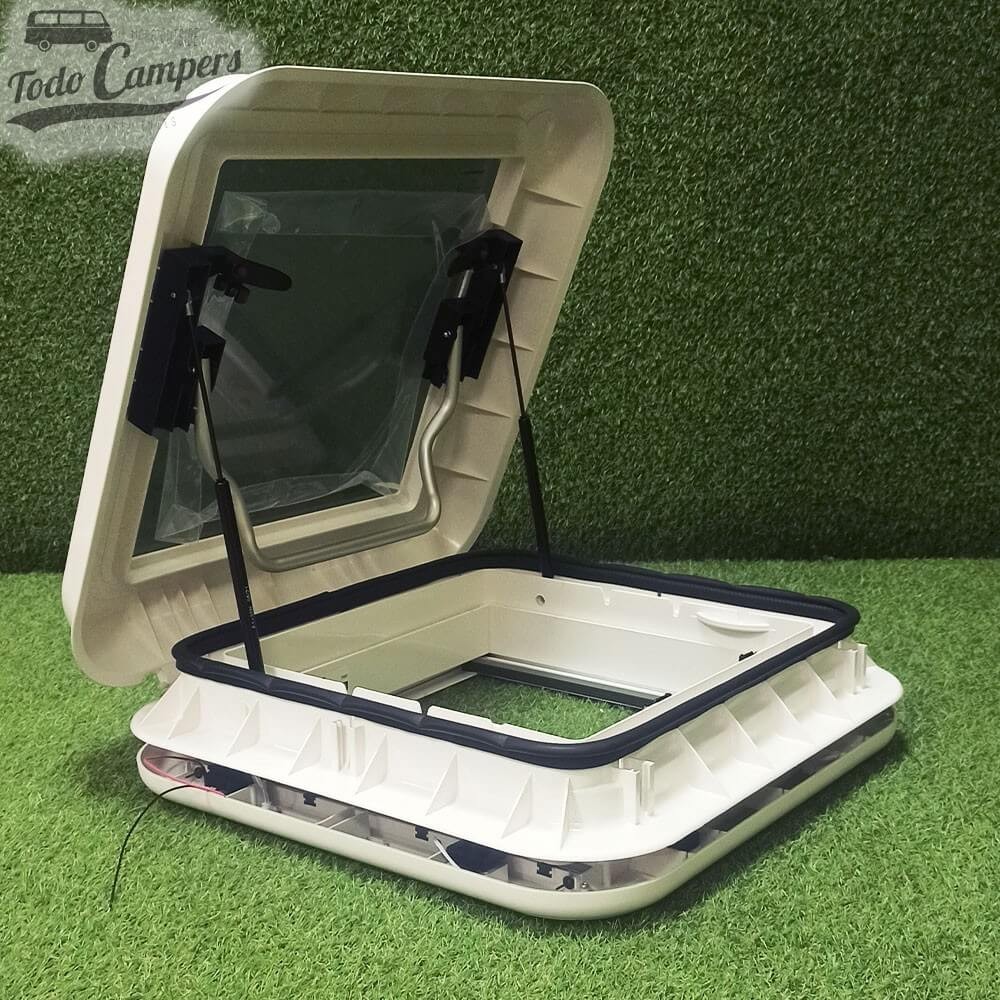 Claraboia Skylight de Carbest com LED e cúpula branca e transparente de 45x40 cm