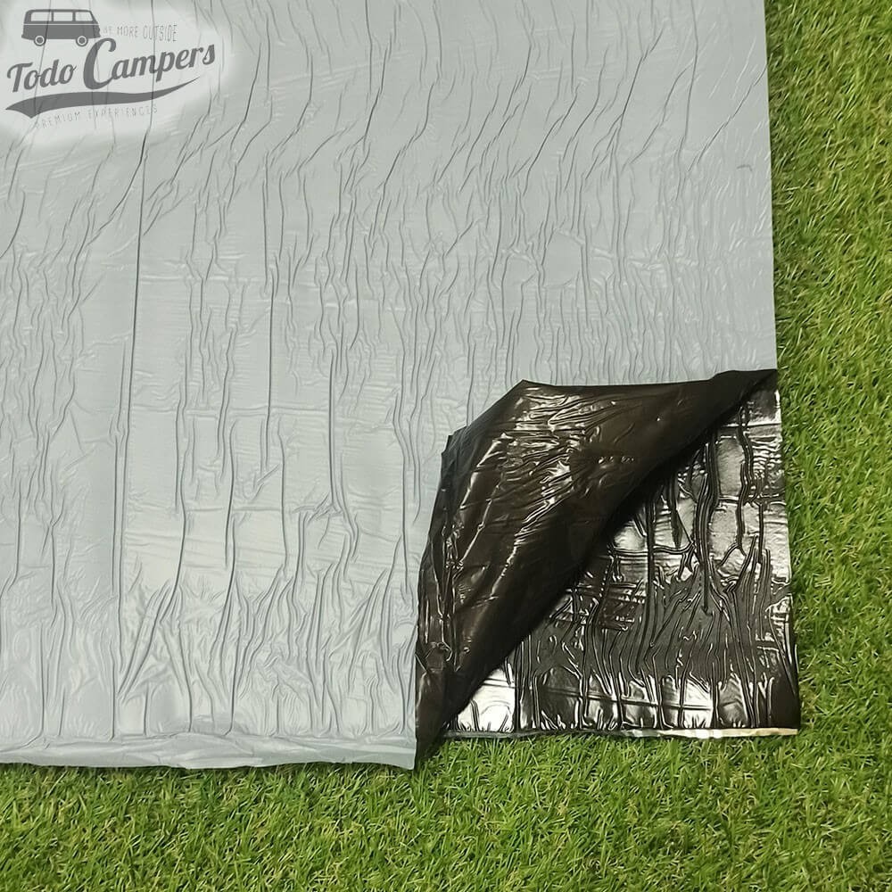 Isolador acústico de Alu-Butyl de 2 mm de espessura