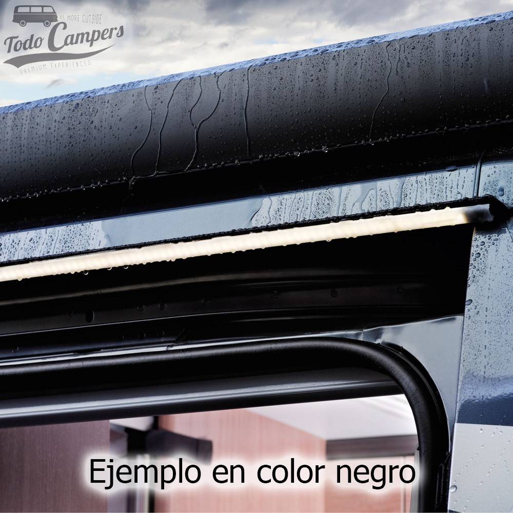 Vierteaguas / Canalón de lluvia iluminado LED RT100 Dometic para Ducato, Jumper y Boxer desde 2007  Blanco