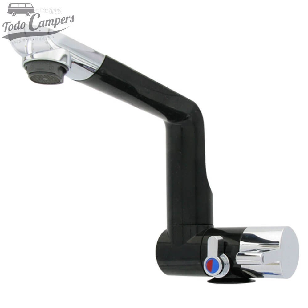 Grifo mezclador Comet Arona de 160mm color Negro y cromo