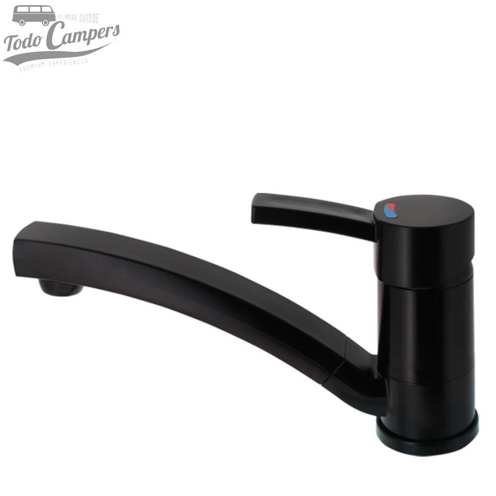 copia de Grifo mezclador monomando giratorio Comet Capri Kompact - 170 mm - Negro satinado.