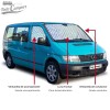 Cortinas Isotérmicas BLACK EDITION para Mercedes Vito 1996-2003 - Cabine