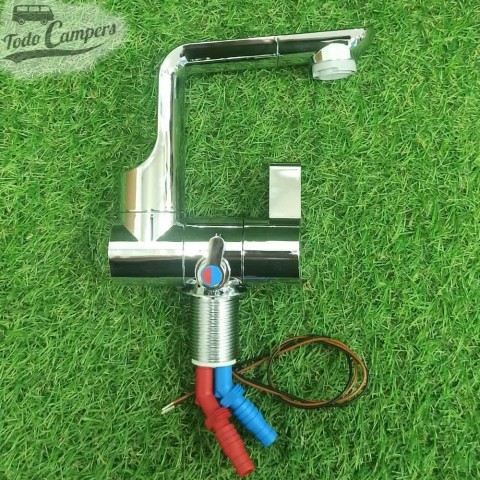 Grifo mezclador giratorio y abatible 360º Comet Arona pequeño - 100 mm - Cromo