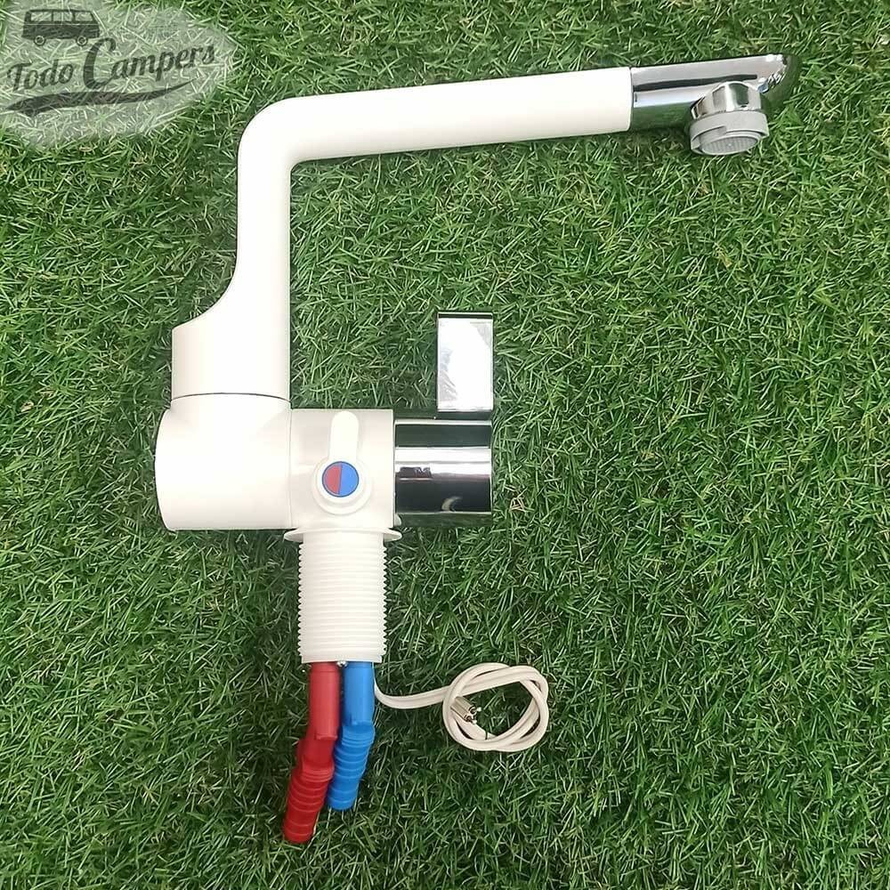 Torneira misturadora giratória e rebatível 360º Comet Arona - Grande - Branco e cromado