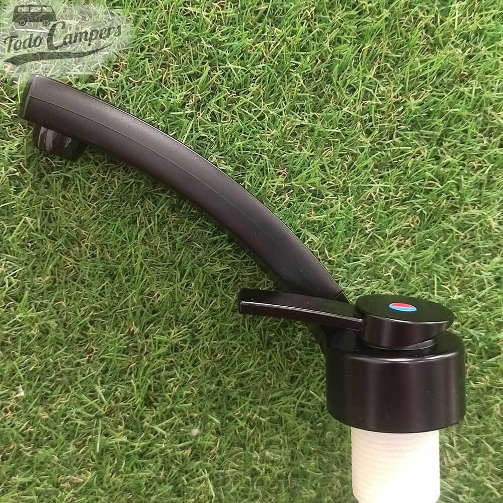 Torneira Florenz com braço Kompact preto satinado