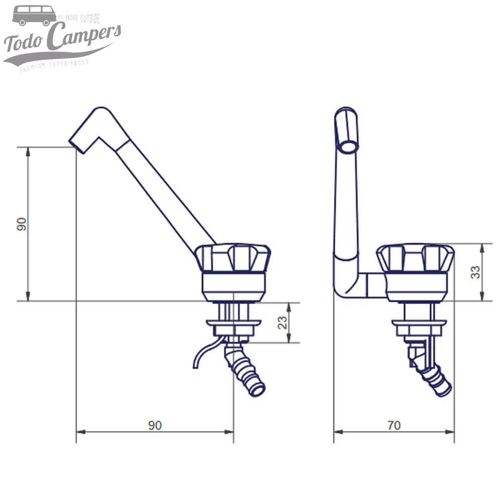 Medidas grifo Comet Novo