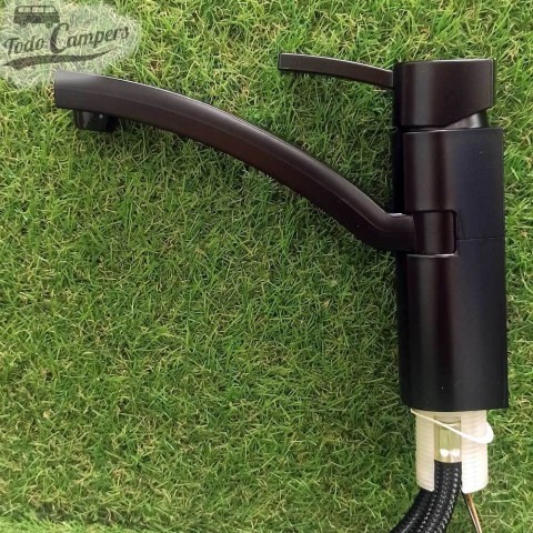 Grifo mezclador monomando giratorio Comet Capri Standard - Negro satinado