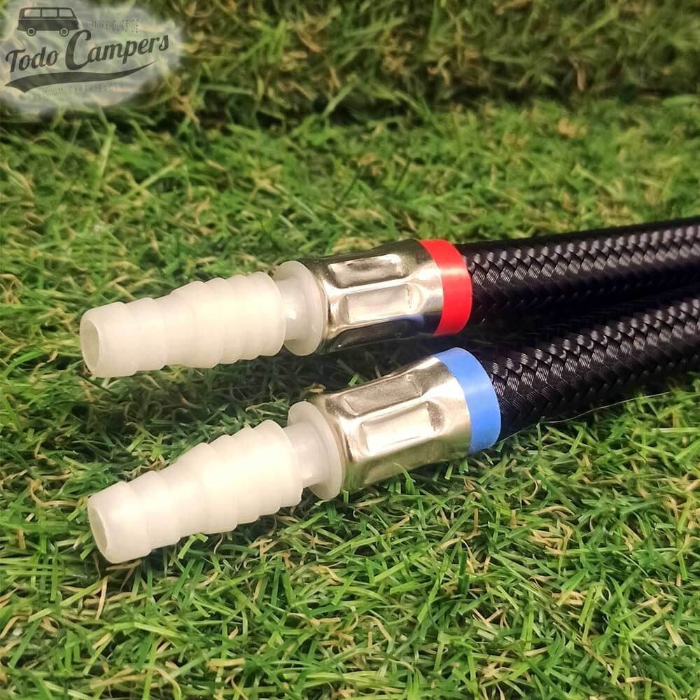 latiguilos de agua fría y caliente con revestimiento de nylon