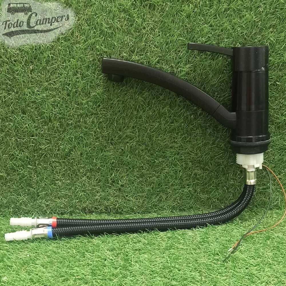 torneira preta de água fria e quente preta