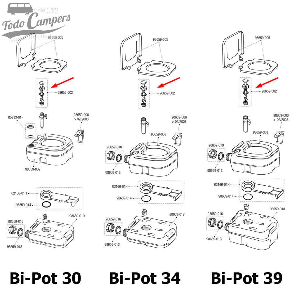 Medidas Pistón Bomba Bi-Pot