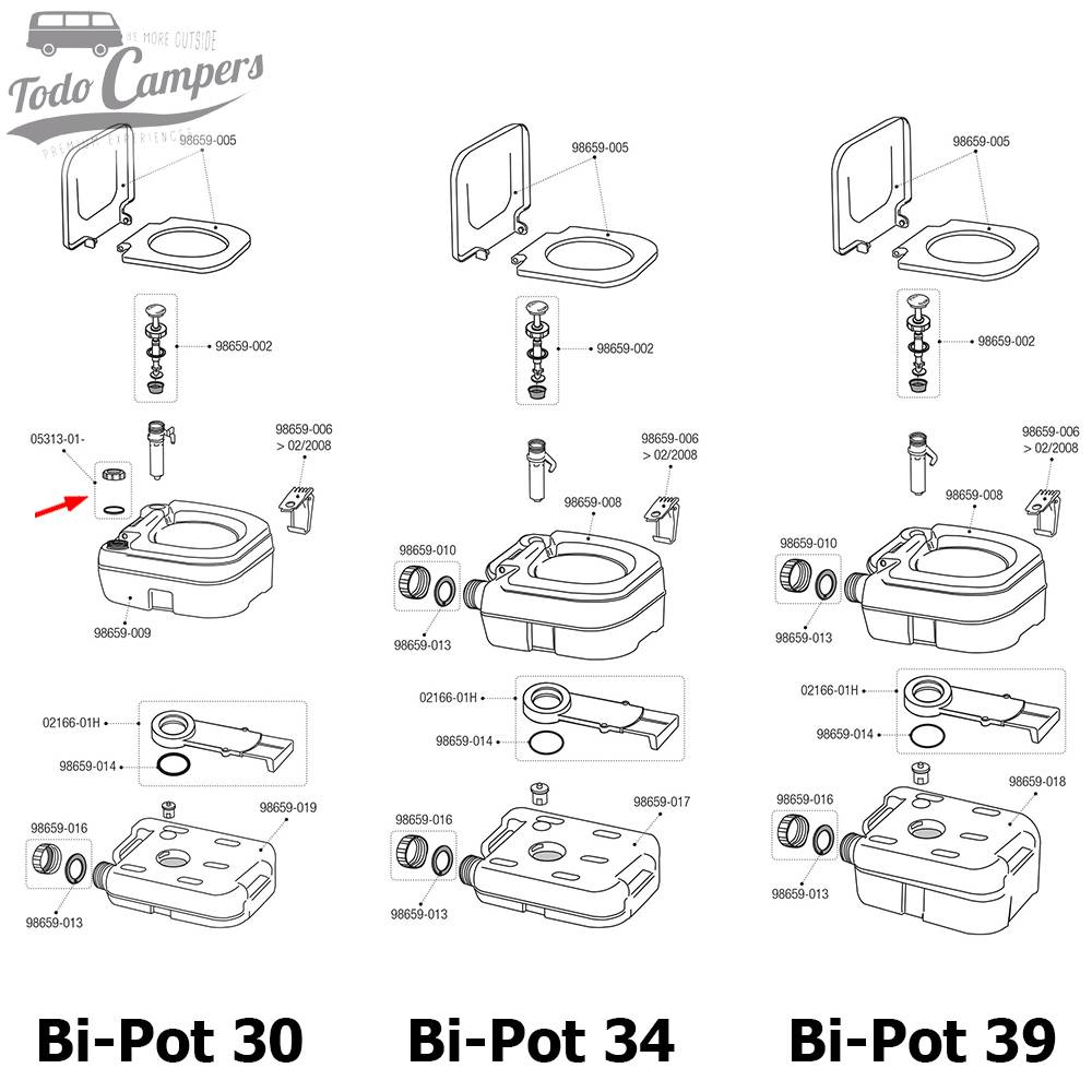 Tampa Branca + Borracha Bi-Pot 30