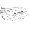 medidas del cofre portaequipajes para barras de techo Fiamm Ultra-Box 3