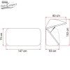 medidas del Cofre portaequipajes Fiamma Ultra-Box 500 para portabicicletas Carry Bike de autocaravanas