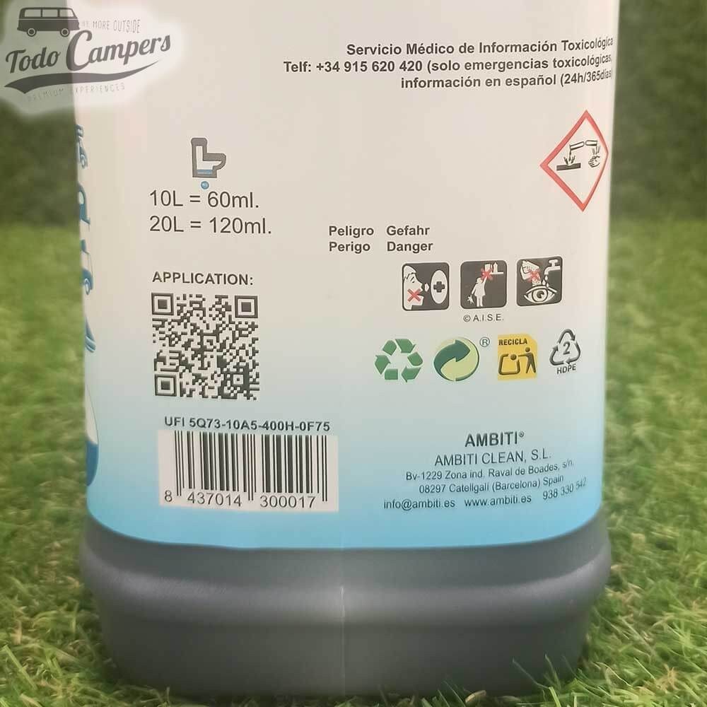 Para depósitos de aguas negras de los inodoros químicos.