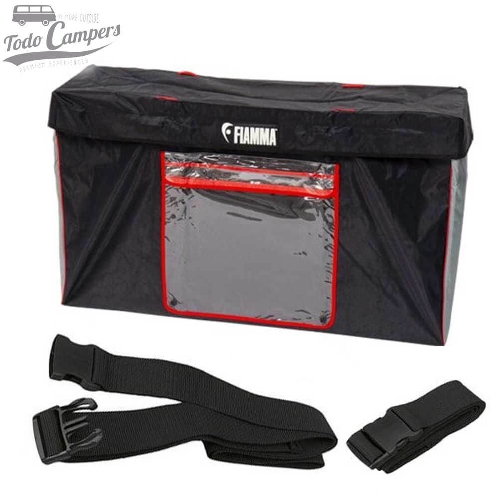Mala ou bagageira Fiamma Cargo Back para porta-bagagens e suportes de bicicletas Carry Bike série Frame e DJ