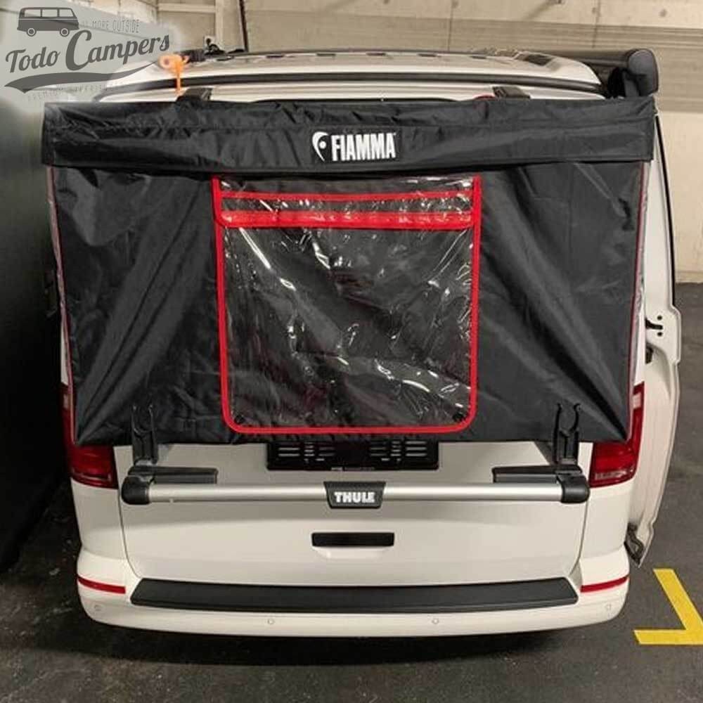 Fiamma Cargo Back instalado em porta-bicicletas Thule