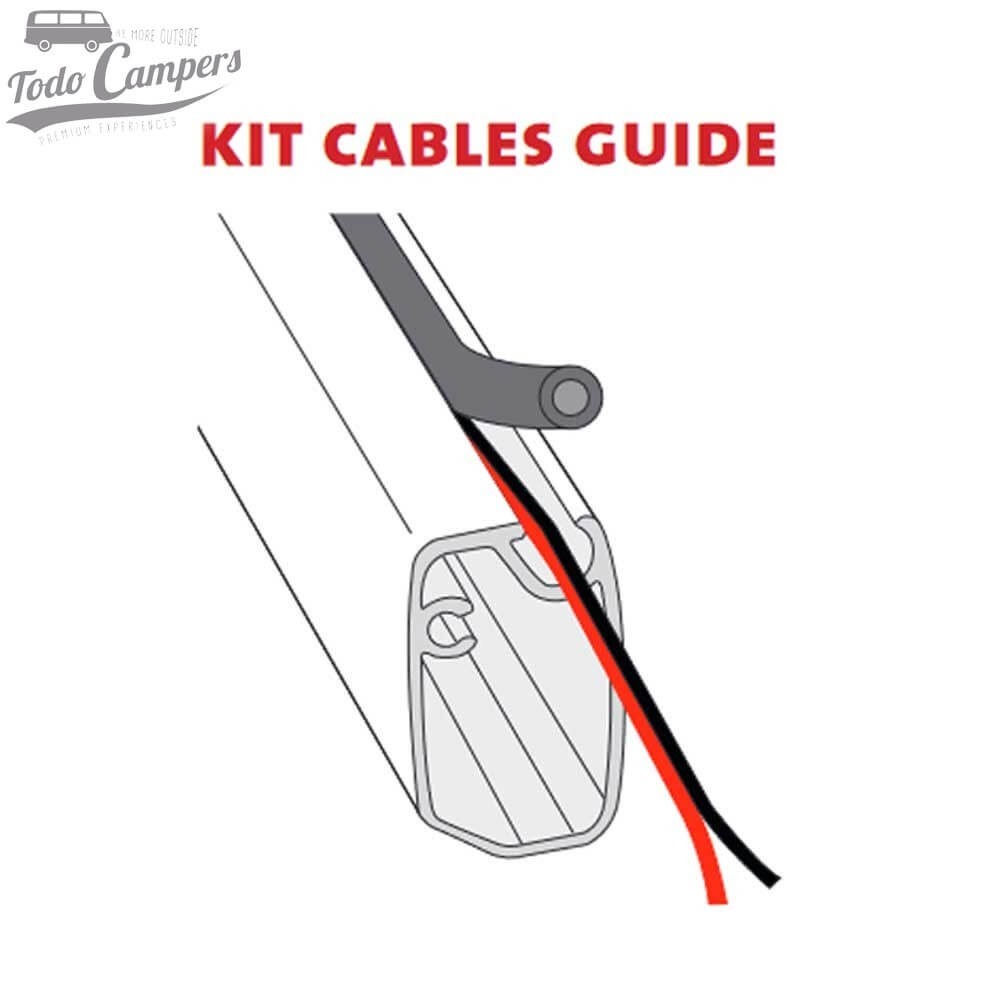 Esquema de montagem do Fiamma Kit Cables Guide