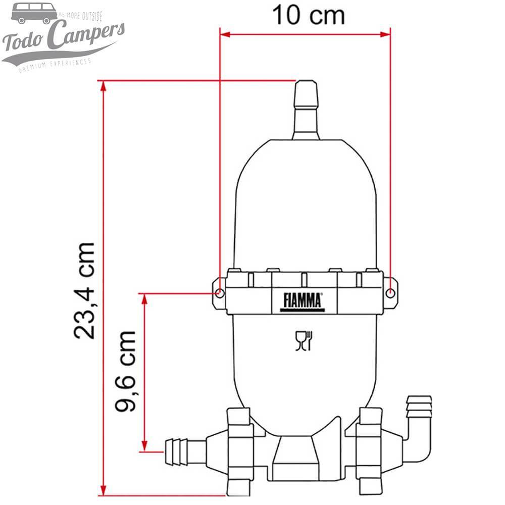 Vaso expansão Fiamma, Medidas de comprimento